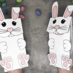 Printable Paper Bag Bunny Puppets Regarding Free Printable Paper Bag Bunny Puppet Templates