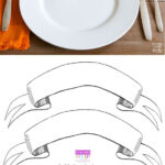 Printable Paper Banner Dinner Plate Place Card   In My Own Style Throughout Printable Paper Plates