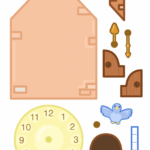 Printable Paper Cuckoo Clock For Kids | Amax Kids With Regard To Printable Paper Clock
