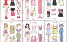 Printable Paper Doll Dress Up Girls Korean Paper Doll Kpop Doll in Printable Paper Doll Cut Out Clothes