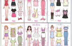Printable Paper Doll Dress Up Girls Korean Paper Doll Kpop Doll in Printable Paper Doll Dresses