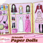 Printable Paper Doll Dress Up Kit, Summer Wardrobe, Diy Busy Book With Printable Paper Doll Dress Up For Adults