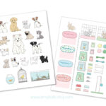 Printable Paper Doll Pet Shop Spielset  Pdf Sofortiger Download Pertaining To Printable Paper Doll Dog