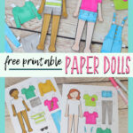 Printable Paper Doll Templates  Color And Play   The Kitchen Table Regarding Free Printable Paper Doll Template For Adults