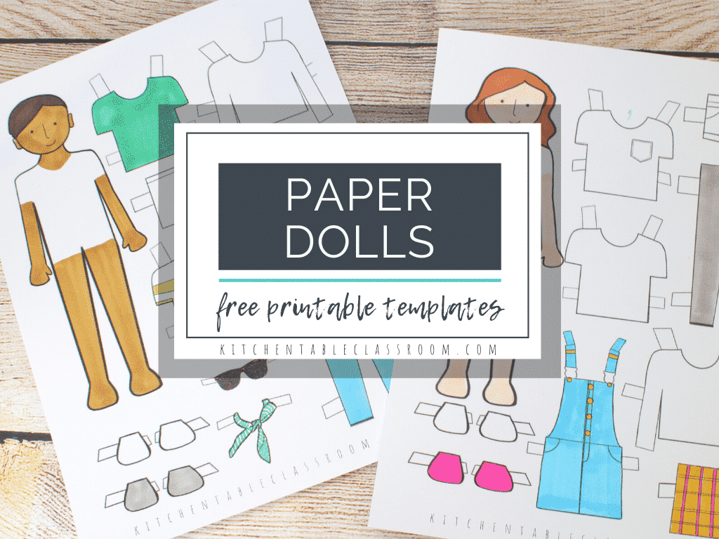 Printable Paper Doll Templates- Color And Play - The Kitchen Table with Printable Paper Doll Templates Free