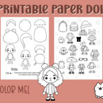 Printable Paper Doll, Toca Boca Inspired, Quiet Book, Kids Regarding Toca Boca Printable Paper Doll Free Download