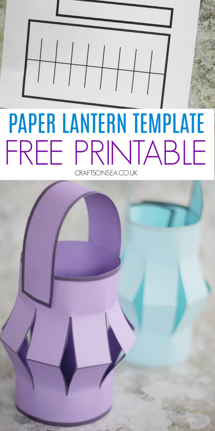 Printable Paper Lantern Template (Free Pdf) - Crafts On Sea inside Printable Paper Lantern Template