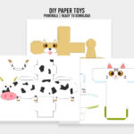 Printable Paper Toys Paper Toys Templates Customizable Crafts For Kids Within Printable Paper Toy