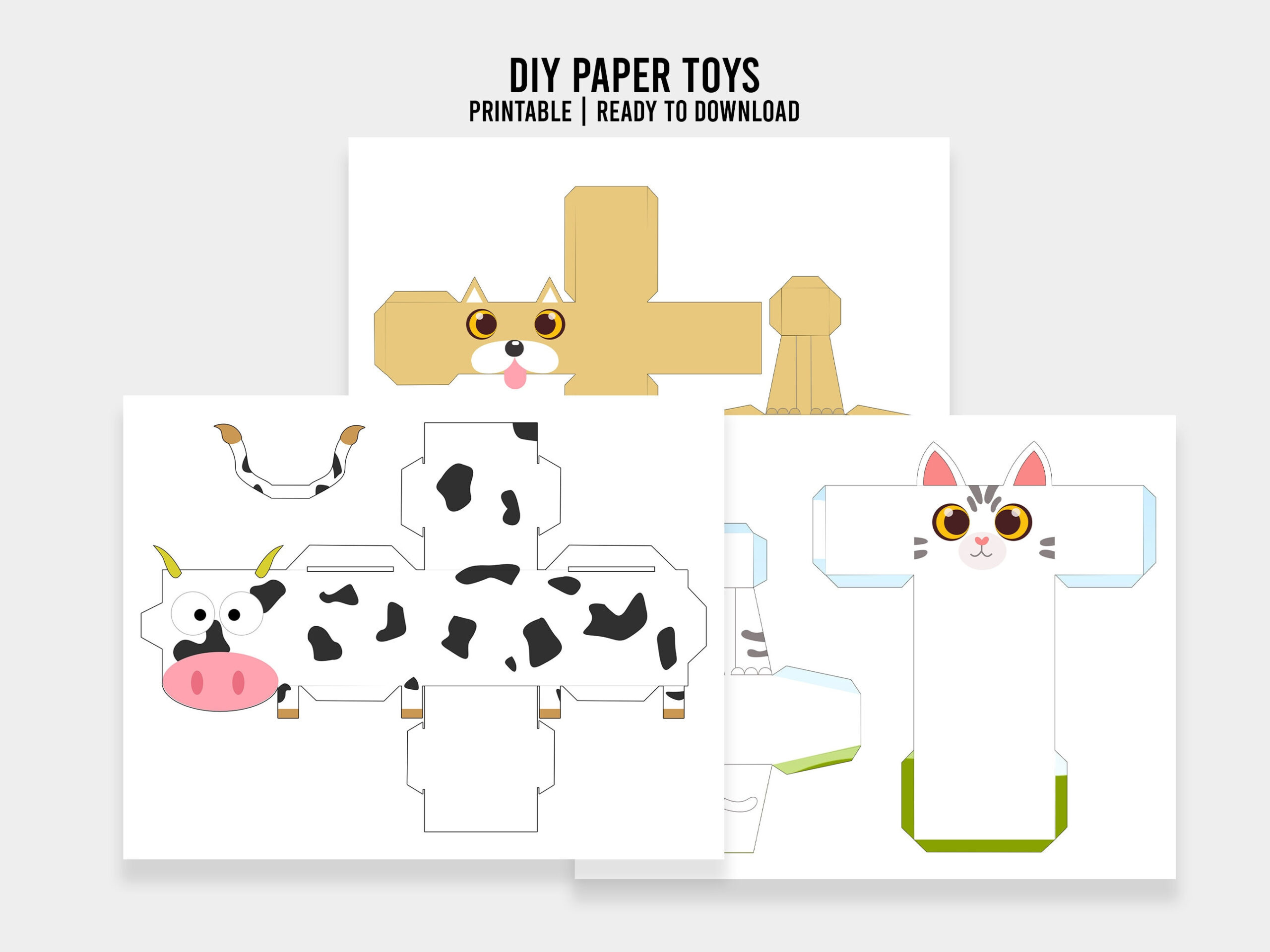 Printable Paper Toys Paper Toys Templates Customizable Crafts For Kids within Printable Paper Toy
