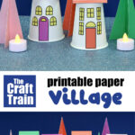 Printable Paper Village   The Craft Train Throughout Printable Paper Village