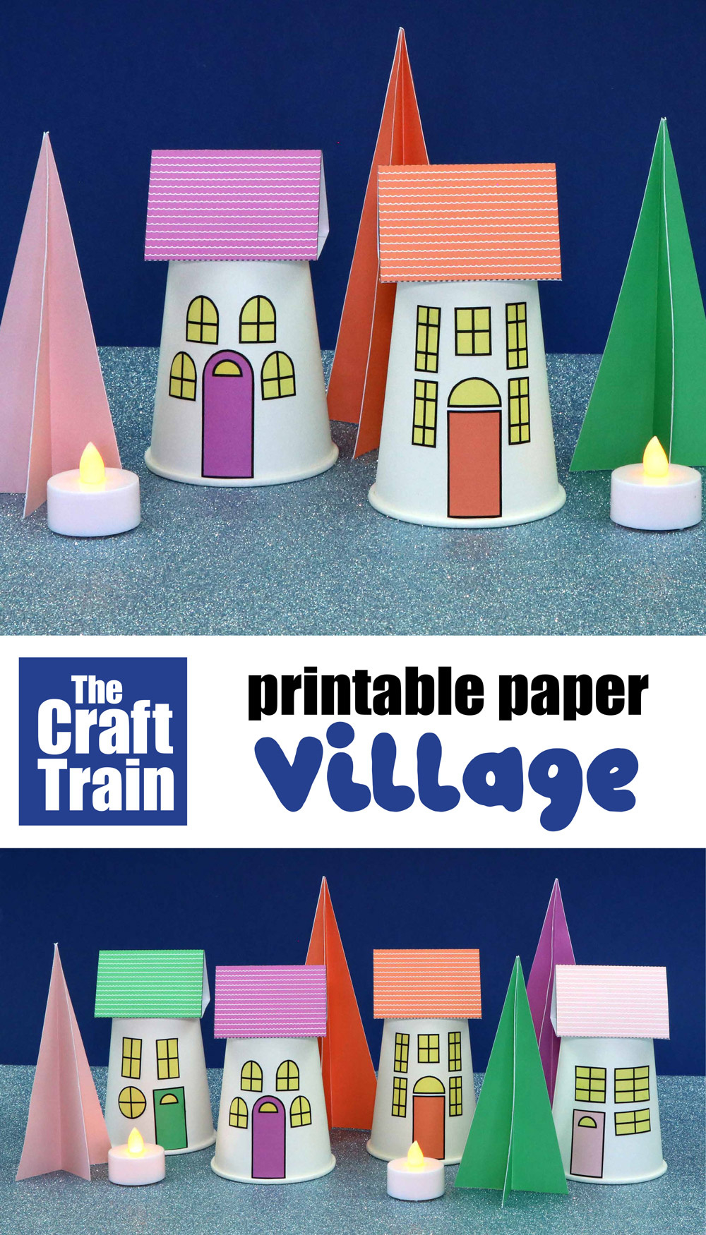 Printable Paper Village - The Craft Train throughout Printable Paper Village