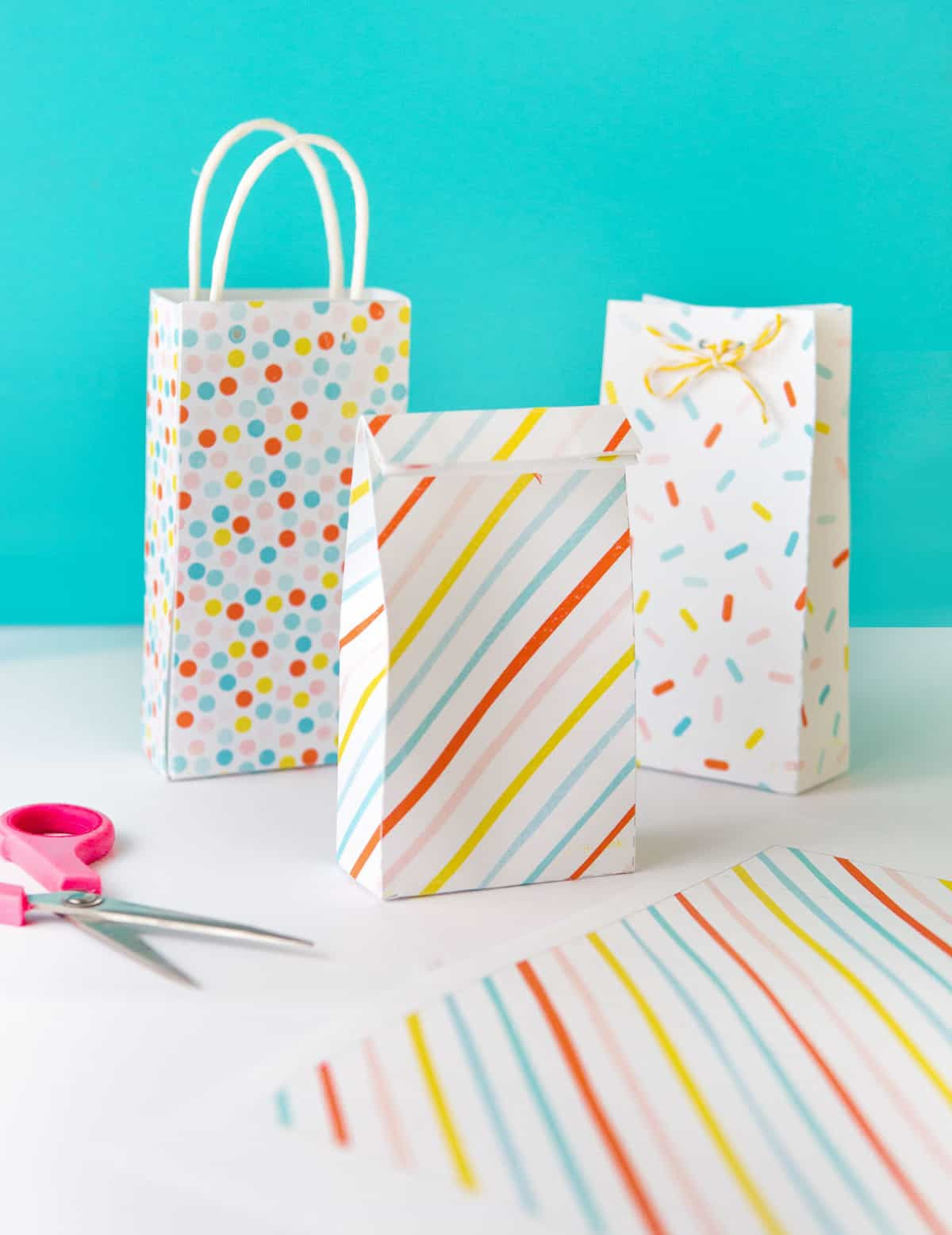 Printable Party Favor Bags - Design Eat Repeat intended for Free Printable Paper Bag Template