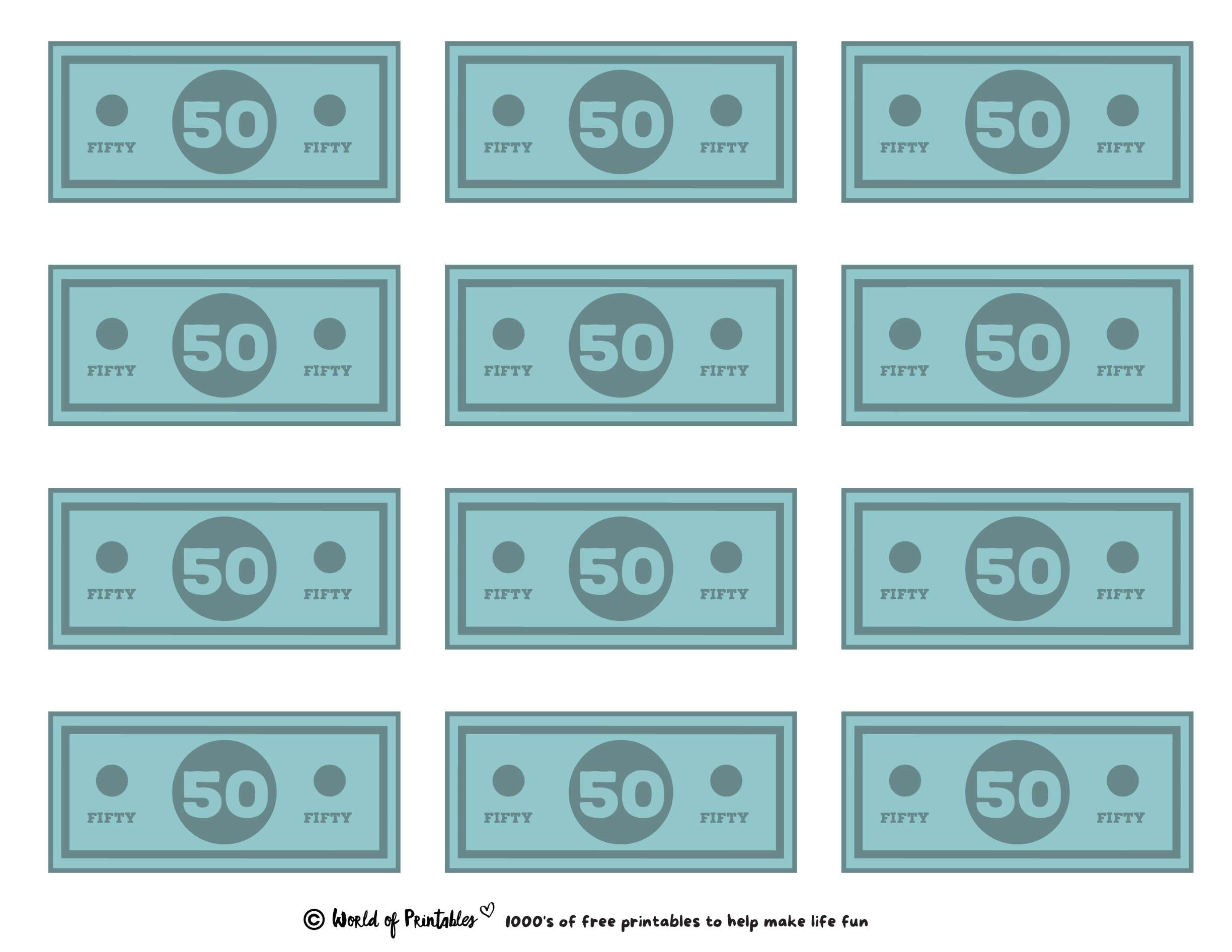 Printable Play Money - Play &amp;amp; Learn! - World Of Printables throughout Printable Paper Money