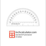 Printable Protractor   Inch Calculator Intended For Printable Paper Protractor