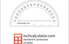 Printable Protractor - Inch Calculator intended for Printable Paper Protractor