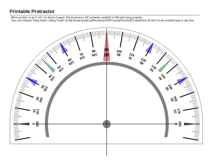 Printable Paper Protractor