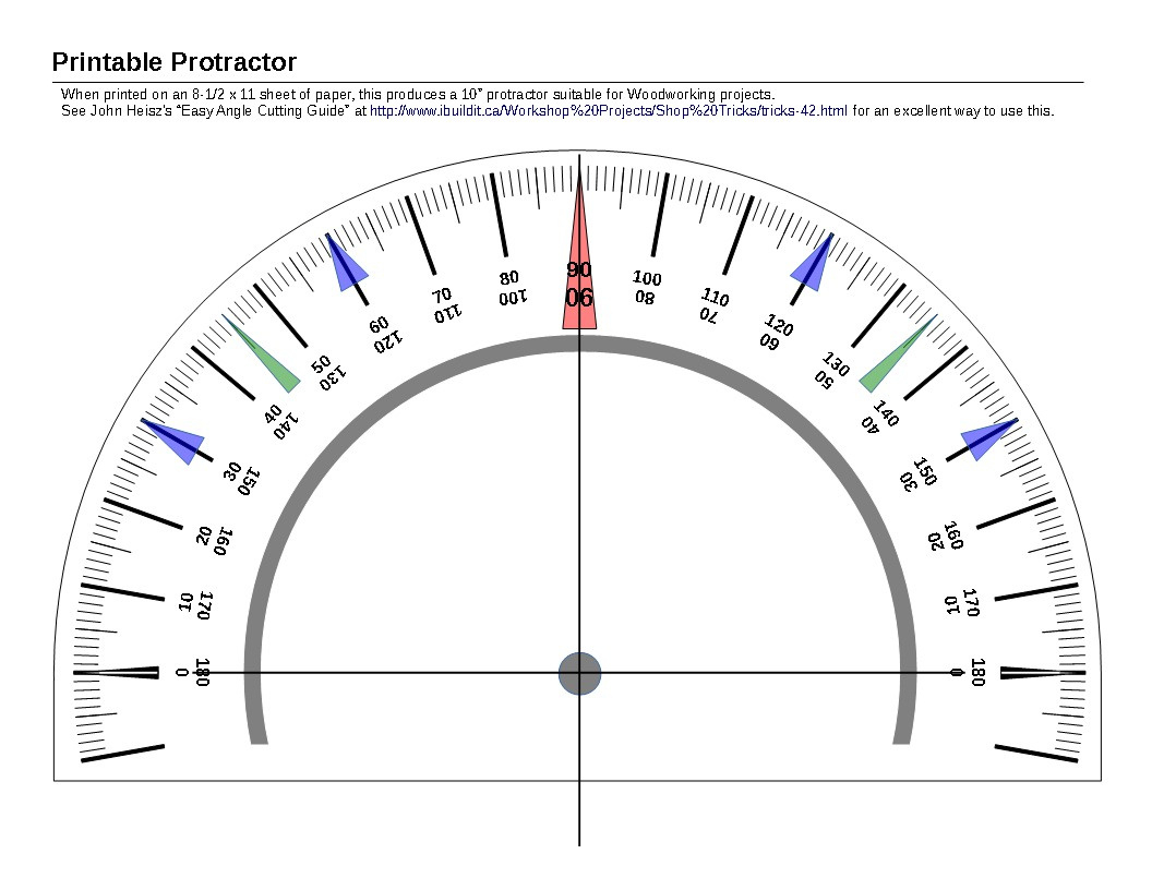 Printable Protractor » Linear Concepts intended for Printable Paper Protractor