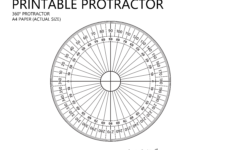 Printable Protractor - World Of Printables within Printable Paper Protractor