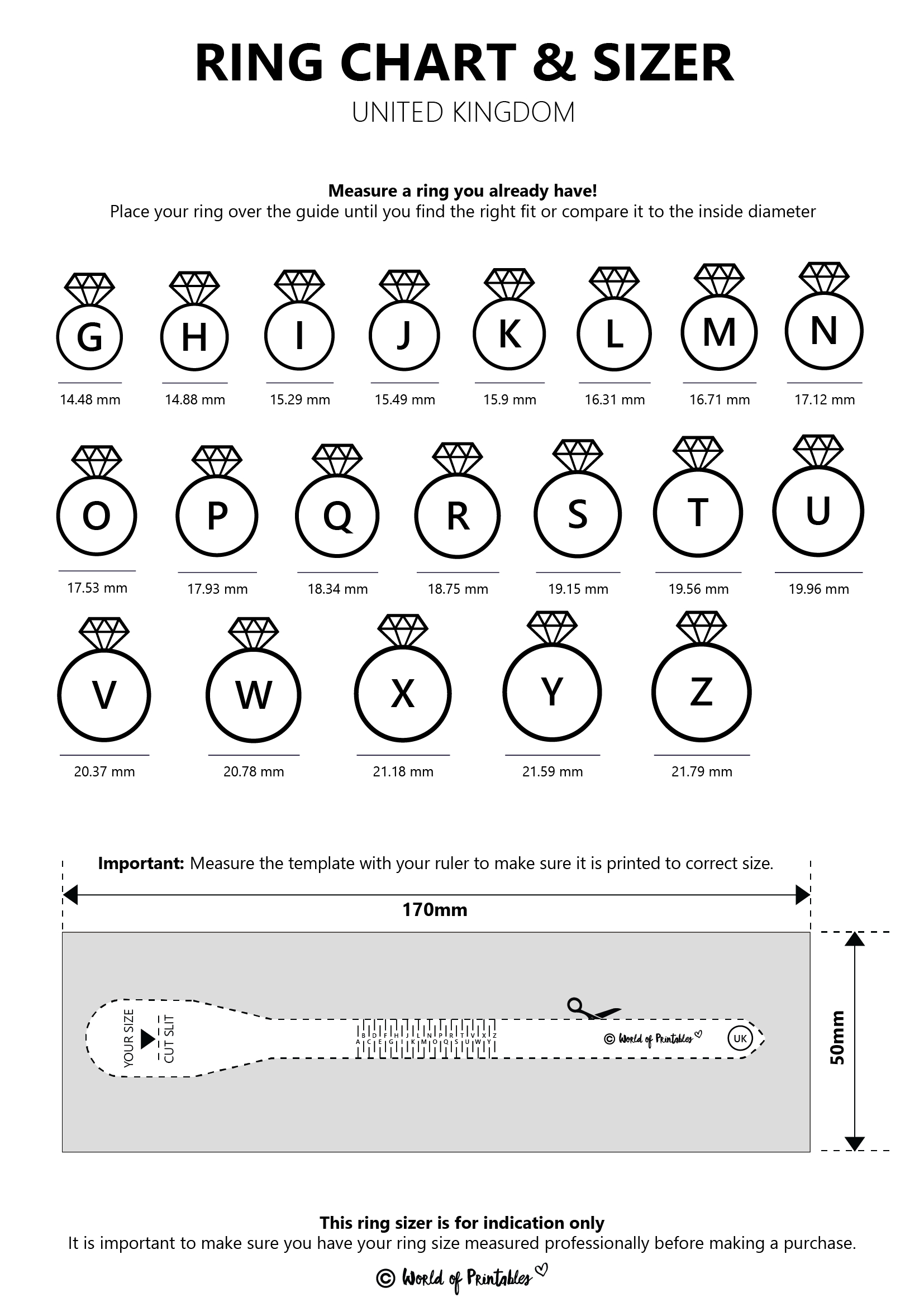 Printable Ring How To Measure Ring Size From A Ring Paper Ring in Printable Paper Ring Size Chart