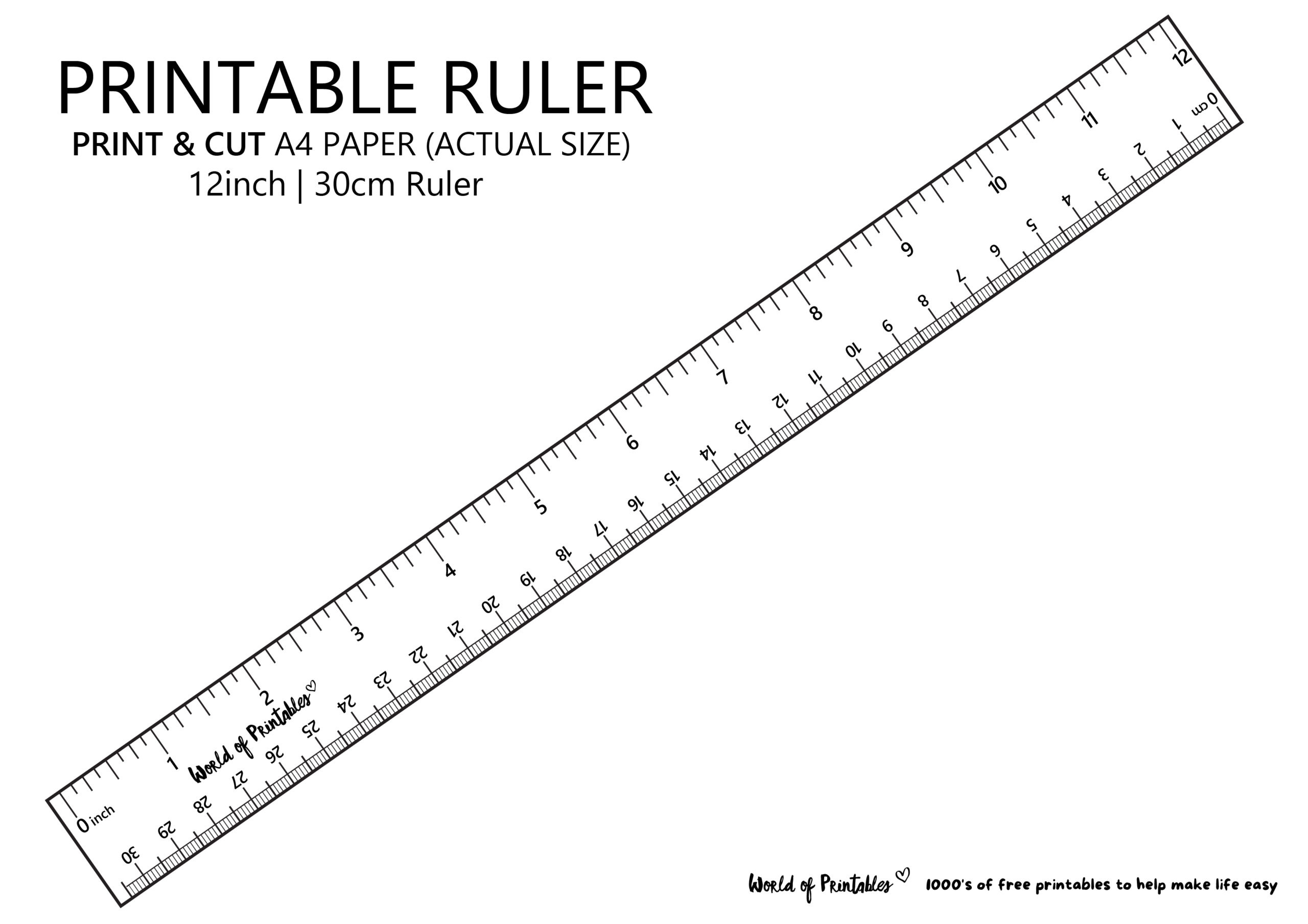 Printable Ruler - Free Accurate Ruler Inches, Cm, Mm - World Of within Printable Paper Ruler in Centimeters