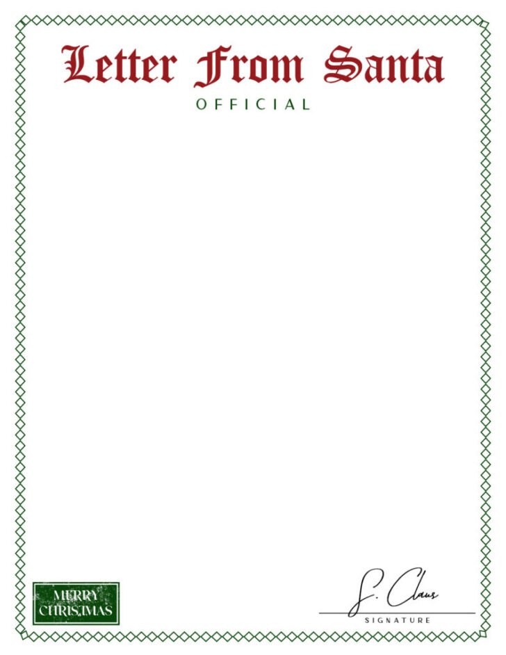 Santa Printable Paper