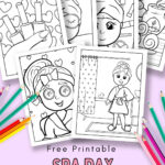 Printable Spa Day Colouring Pages — Gathering Beauty Inside SPA Printable Paper
