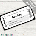 Printable Spa Day Gift Voucher Template: Editable Pdf   Etsy New In Spa Day Printable Paper
