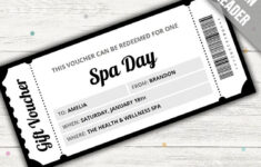 Printable Spa Day Gift Voucher Template: Editable Pdf - Etsy New in Spa Day Printable Paper