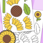 Printable Sunflower Craft Template In Printable Paper Sunflower Template