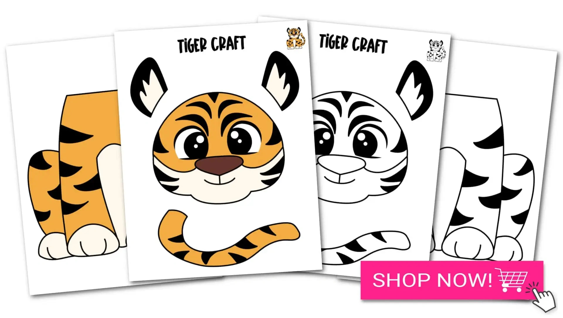 Printable Tiger Paper Bag Puppet Template – Simple Mom Project regarding Animal Free Printable Paper Bag Puppet Templates