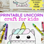 Printable Unicorn Craft For Kids   Mess For Less Regarding Unicorn Printable Paper