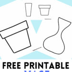 Printable Vase Templates For Crafts 4 Shapes   Within Free Printable Paper Vase Template