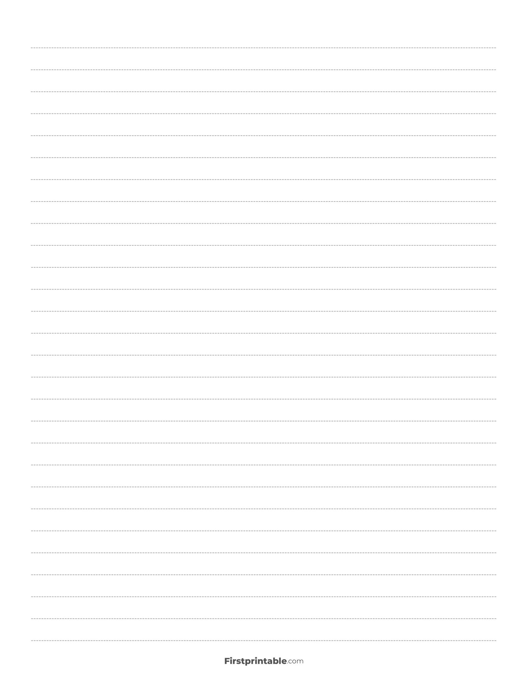 Printable Wide Ruled Paper Template For Free for Wide Ruled Paper Printable