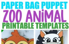 Printable Zoo Animal Puppet Craft Templates – Simple Mom Project for Printable Paper Animal