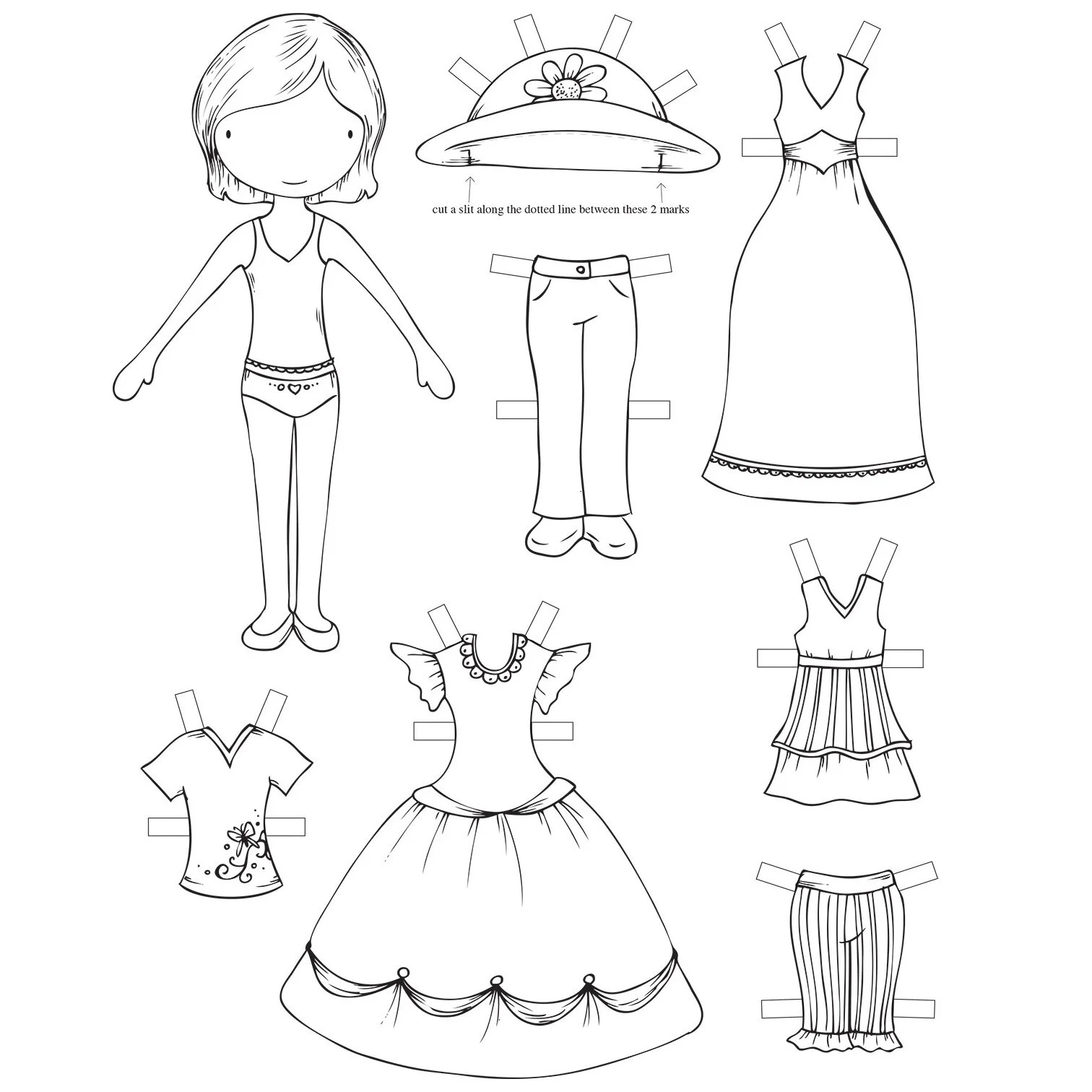 Printables — Anne Dejong Art in Printable Paper Doll Outline