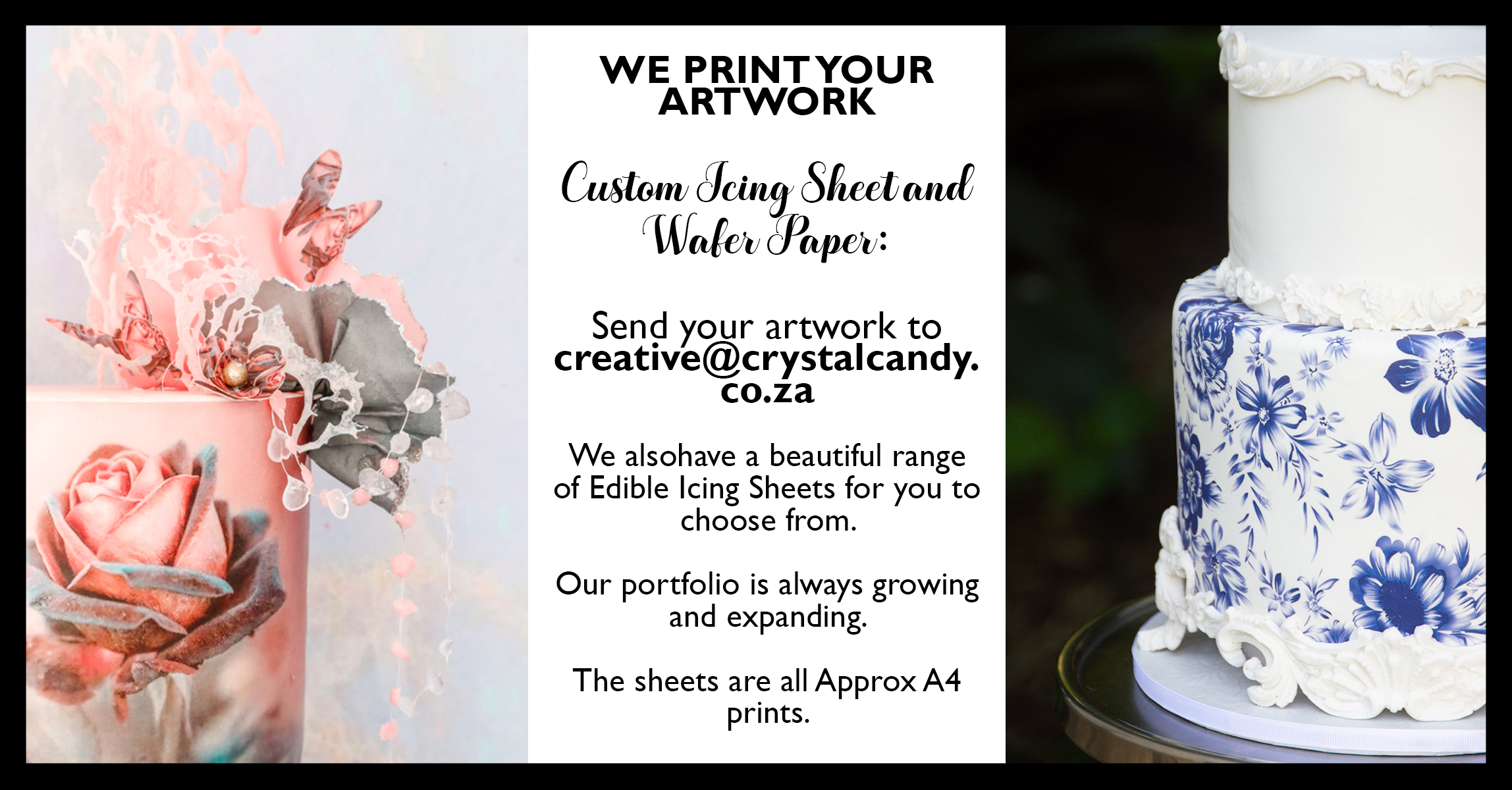 Printed Edible Icing Sheets – Crystal Candy in Edible Printable Paper For Cakes