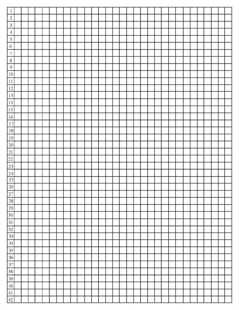 One Quarter Inch Graph Paper Printable | Grid Paper Printable