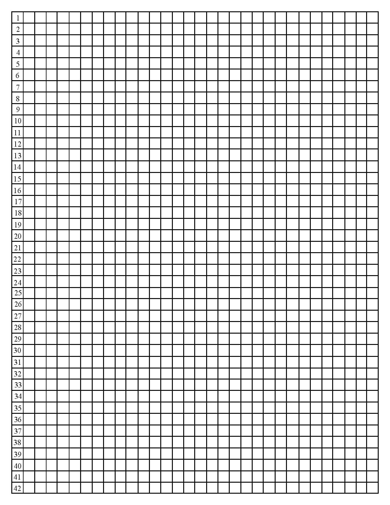 Quarter-Inch Graph Paper With Line Numbers - Etsy pertaining to 1/4 Inch Grid Paper Printable
