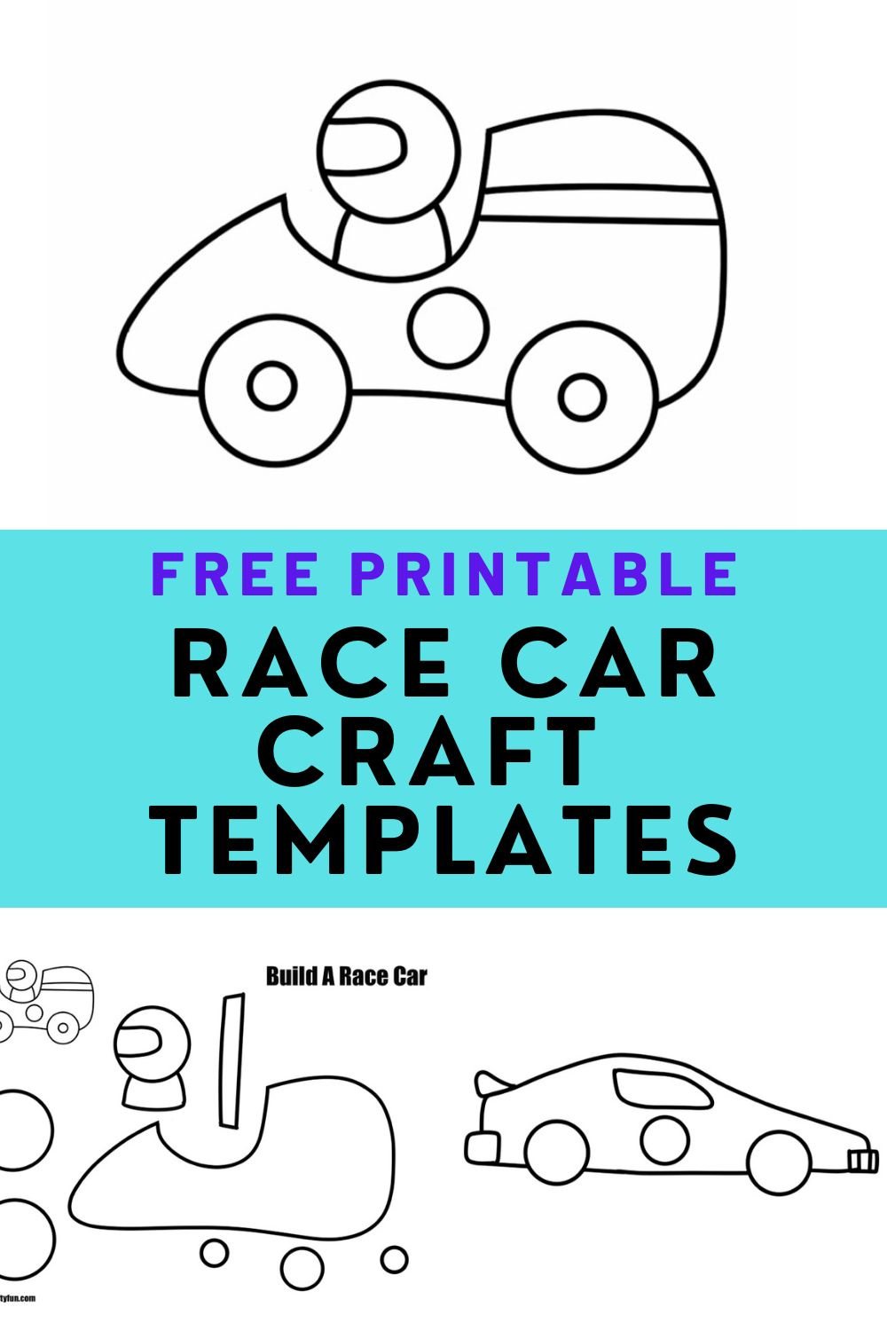 Race Car Template Fun Paper Kids Craft - within Free Printable Paper Car Templates Free Download