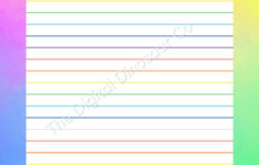 Rainbow Writing Paper, Lined Paper, Colourful Note Paper, Rainbow with regard to Rainbow Printable Paper