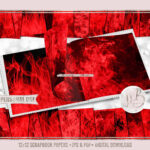 Red Flames Scrapbook Paper Download • Unique Realistic Flaming With Red Printable Paper