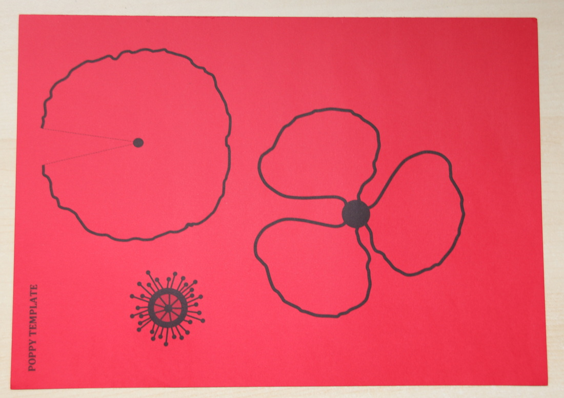 Red Paper Poppies with regard to Printable Paper Poppy Template