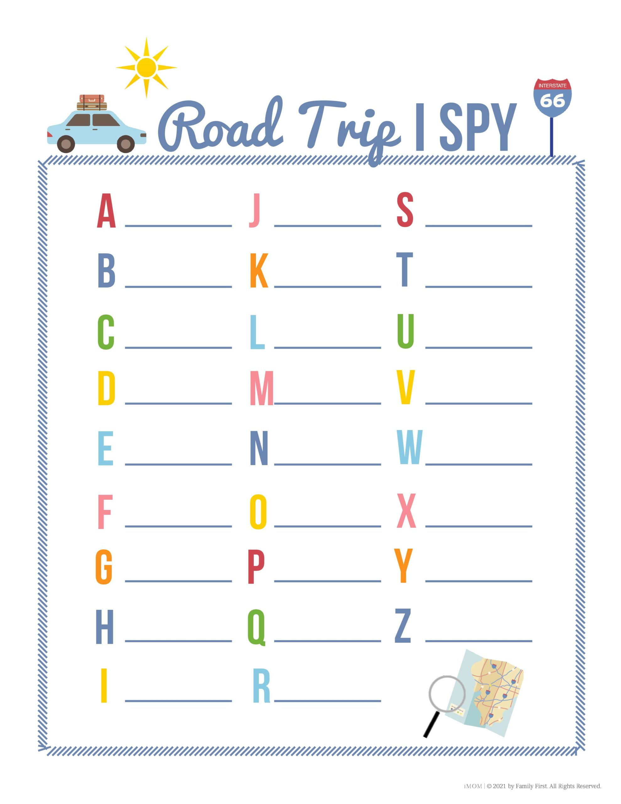 Road Trip Games For Summer - Imom intended for Family Printable Paper Games
