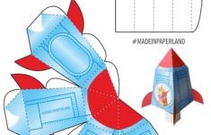 Rocket Paper Model - Free Printable Paper Modelsanton Filonov pertaining to Printable Paper Rocket Template
