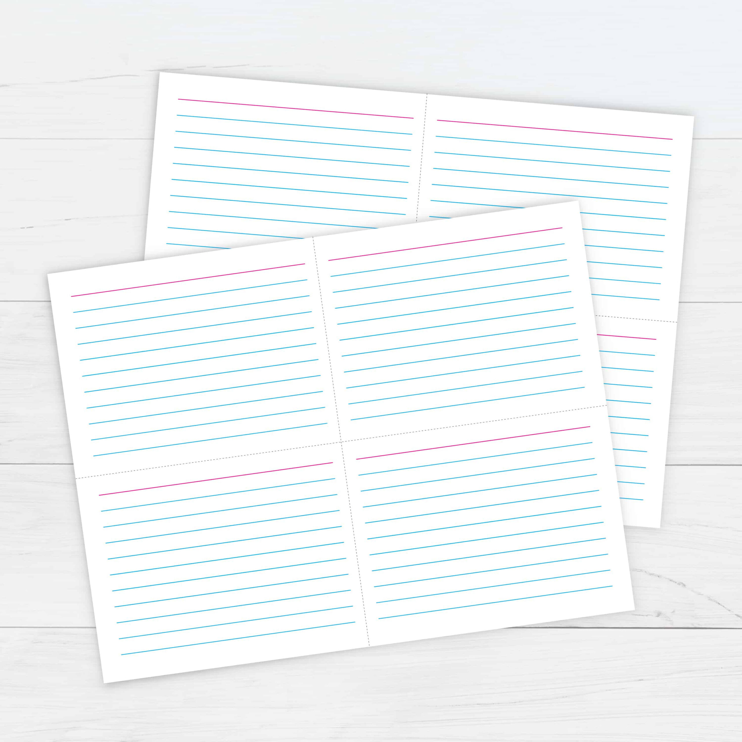 Ruled Index Cards Template - Free Printable Download intended for Printable Paper Cards