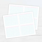 Ruled Index Cards Template   Free Printable Download With Printable Paper For Cards