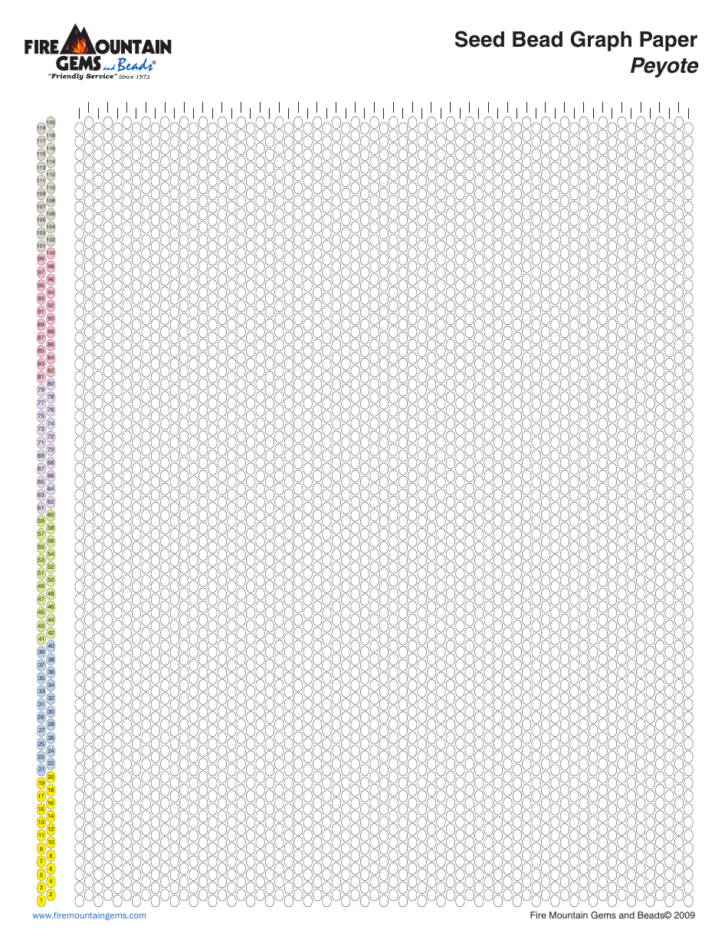 Printable Beading Graph Paper
