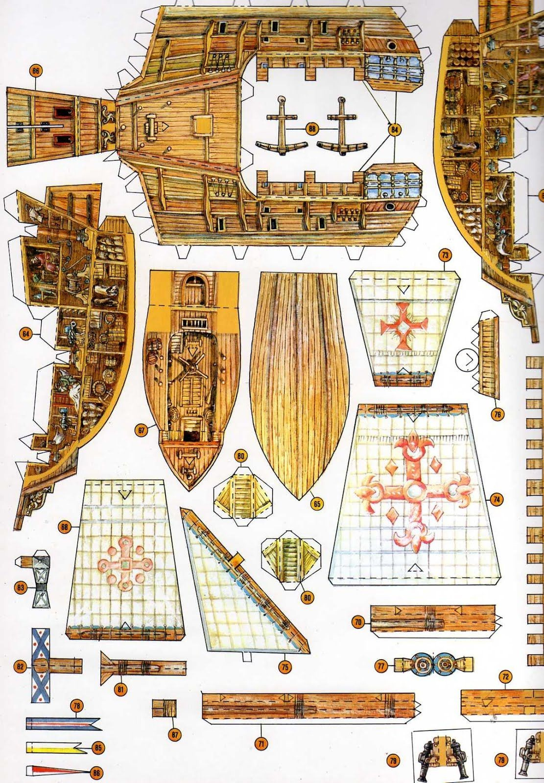 Ship Papercraft within Printable Paper Ship Models