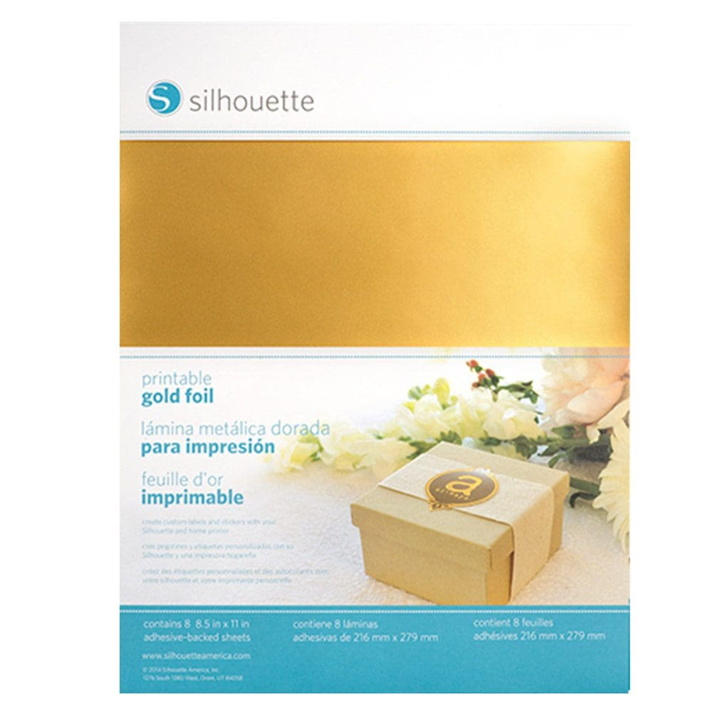 Silhouette Printable Gold Foil - Gm Crafts inside Gold Foil Printable Paper