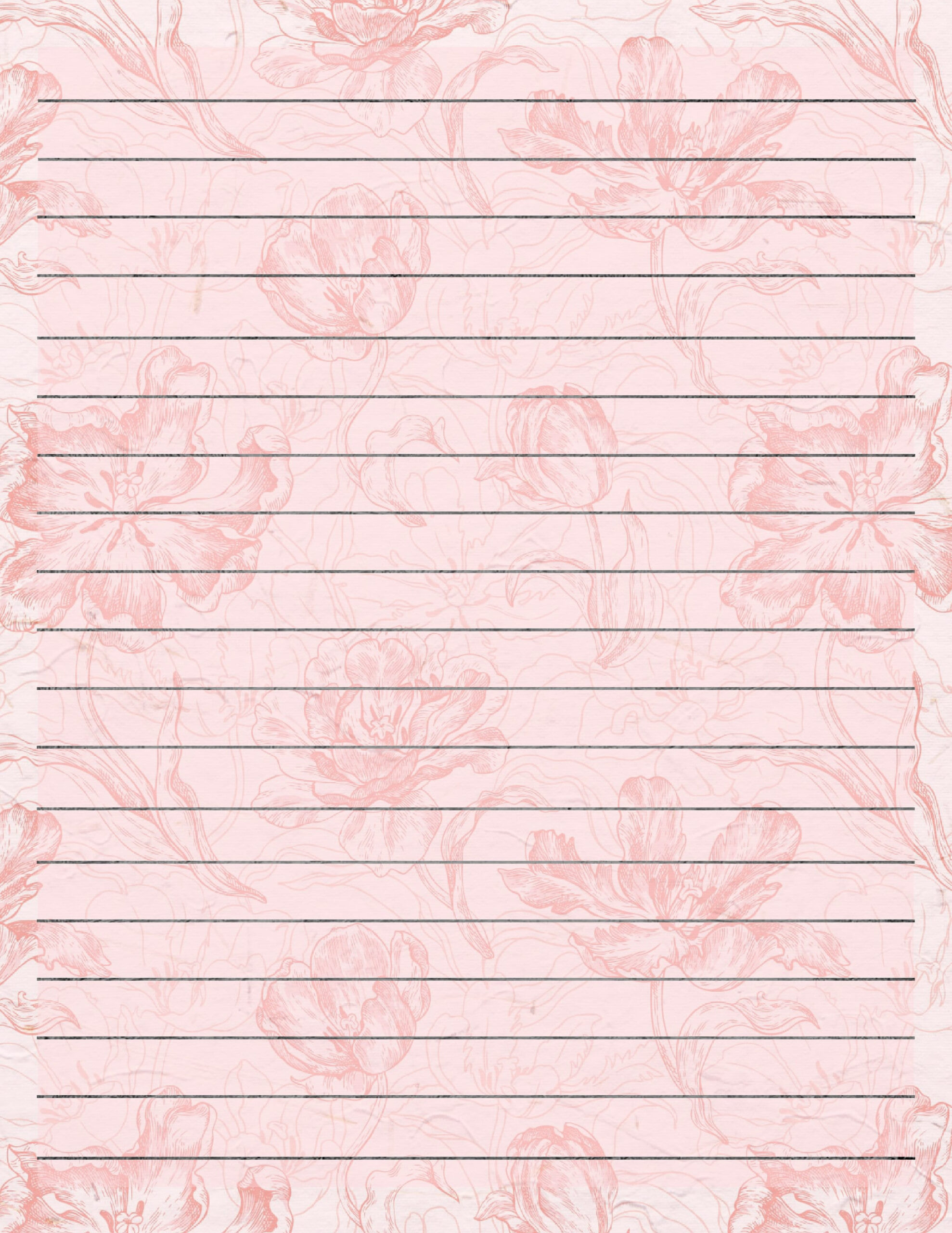 Simple And Decorative Pink Lined And Unlined Writing Papers For regarding Pink Printable Paper